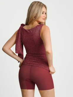 Asymmetric Shoulder Tie Ruched Sculpting Mini Dress