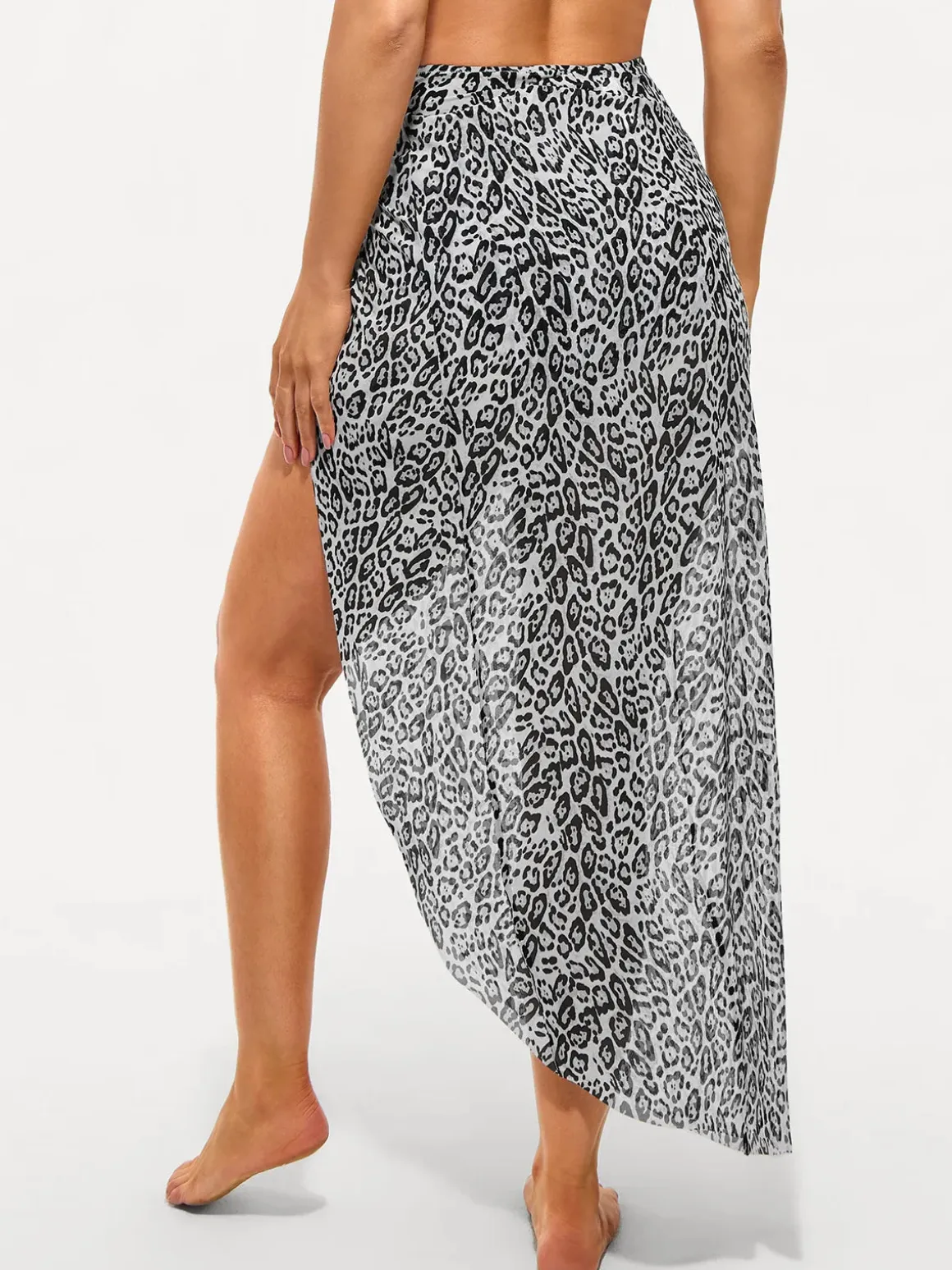 Bias Twist Mesh Sarong Coverup