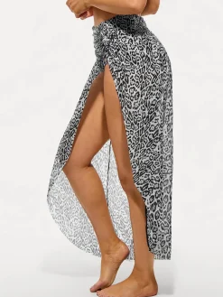 Bias Twist Mesh Sarong Coverup
