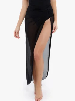 Bias Twist Mesh Sarong Coverup
