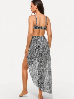Bias Twist Mesh Sarong Coverup