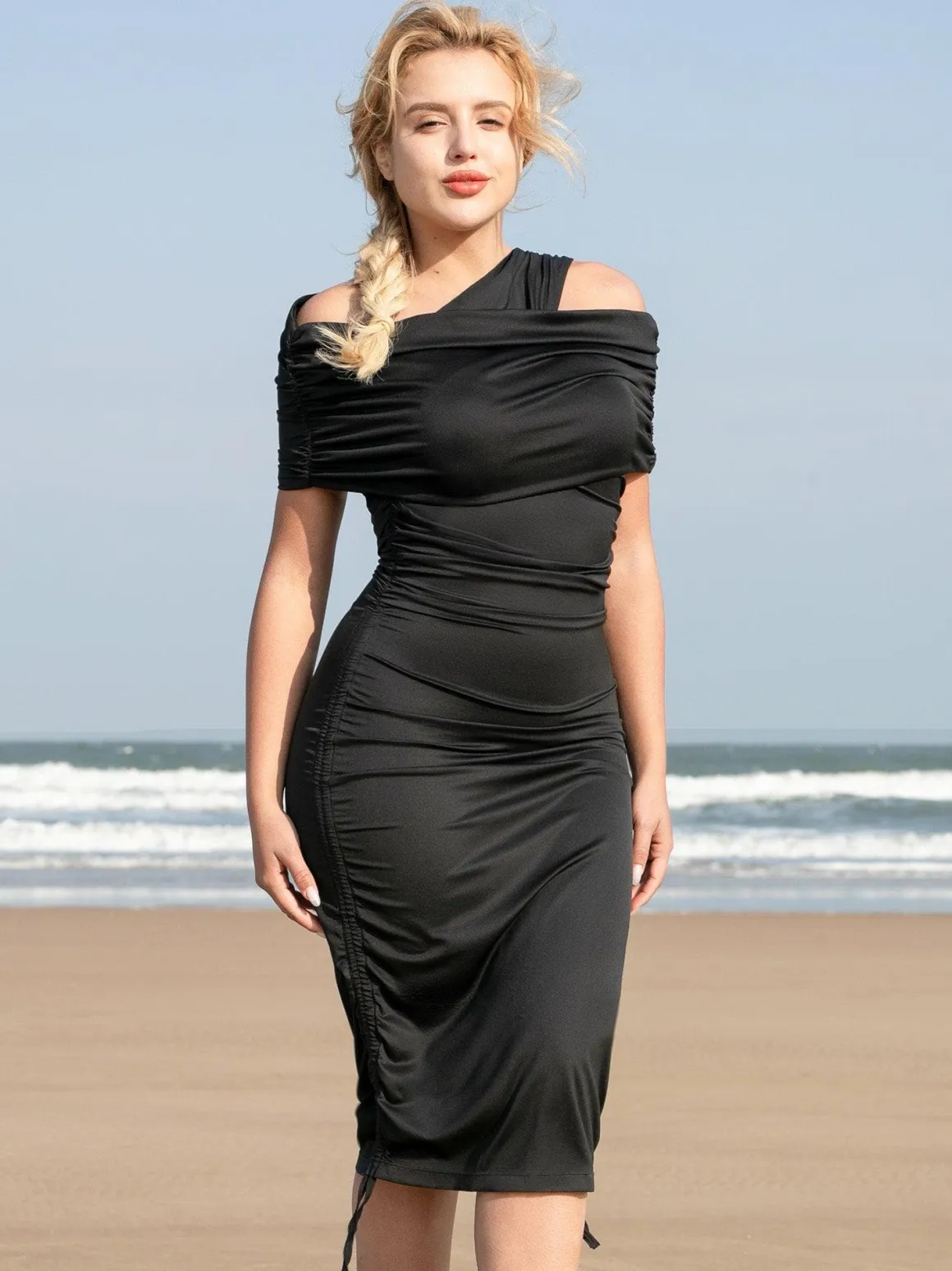 Bluetag Cooling Ruched Bandeau Shawl