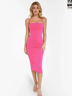 Bluetag Cooling Shapewear Slimming Midi Tube Dress