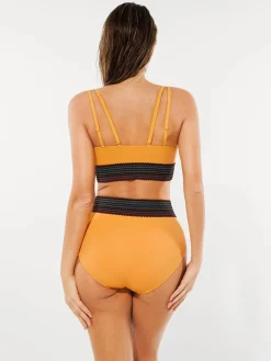 Boho Trim High Waist Tummy Control Bikini Set