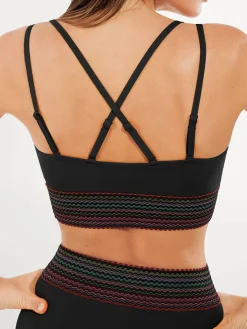 Boho Trim High Waist Tummy Control Bikini Set