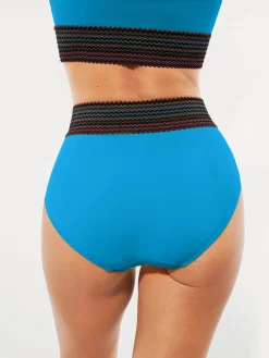 Boho Trim High Waist Tummy Control Bikini Set