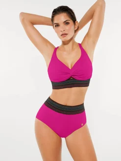 Boho Trim High Waist Tummy Control Bikini Set