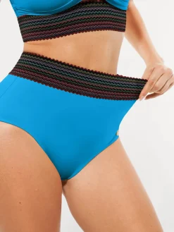 Boho Trim High Waist Tummy Control Bikini Set