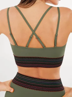 Boho Trim High Waist Tummy Control Bikini Set