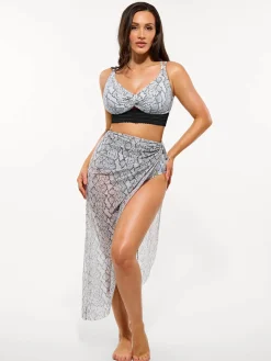 Boho Trim High Waist Tummy Control Bikini Set