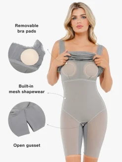 Contouring Shapewear Square Neck Modal Henley Maxi Dress
