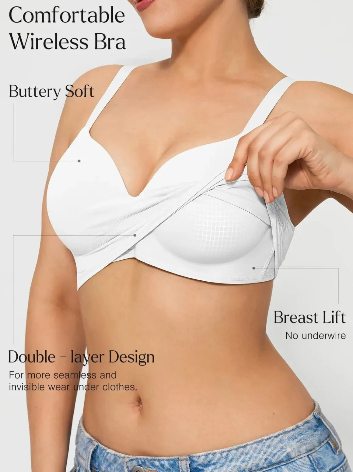 ContourLift™ Seamless Wireless Shaping Push Up Bra