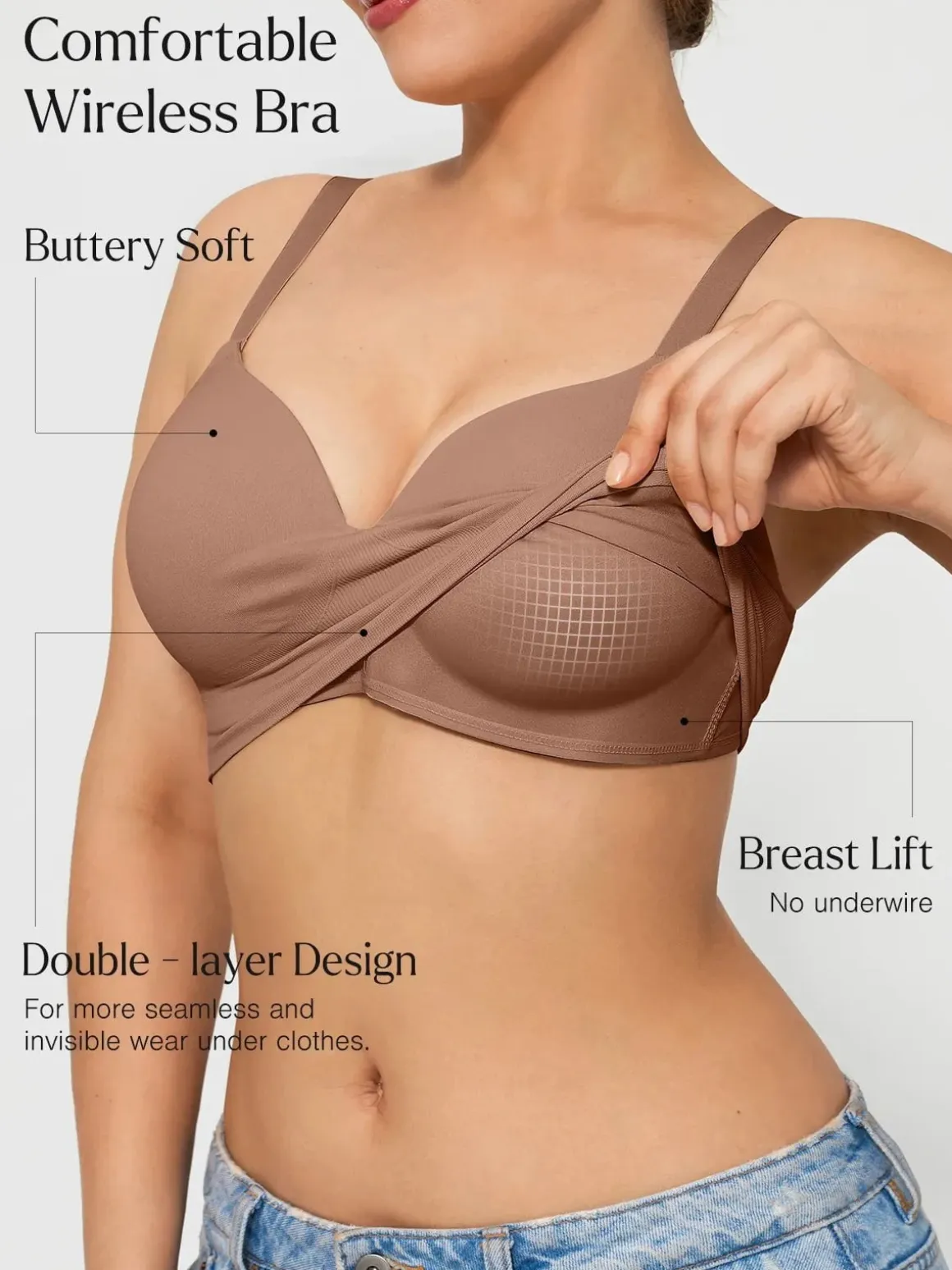 ContourLift™ Seamless Wireless Shaping Push Up Bra