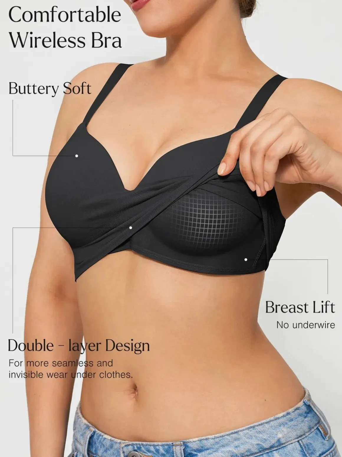 ContourLift™ Seamless Wireless Shaping Push Up Bra