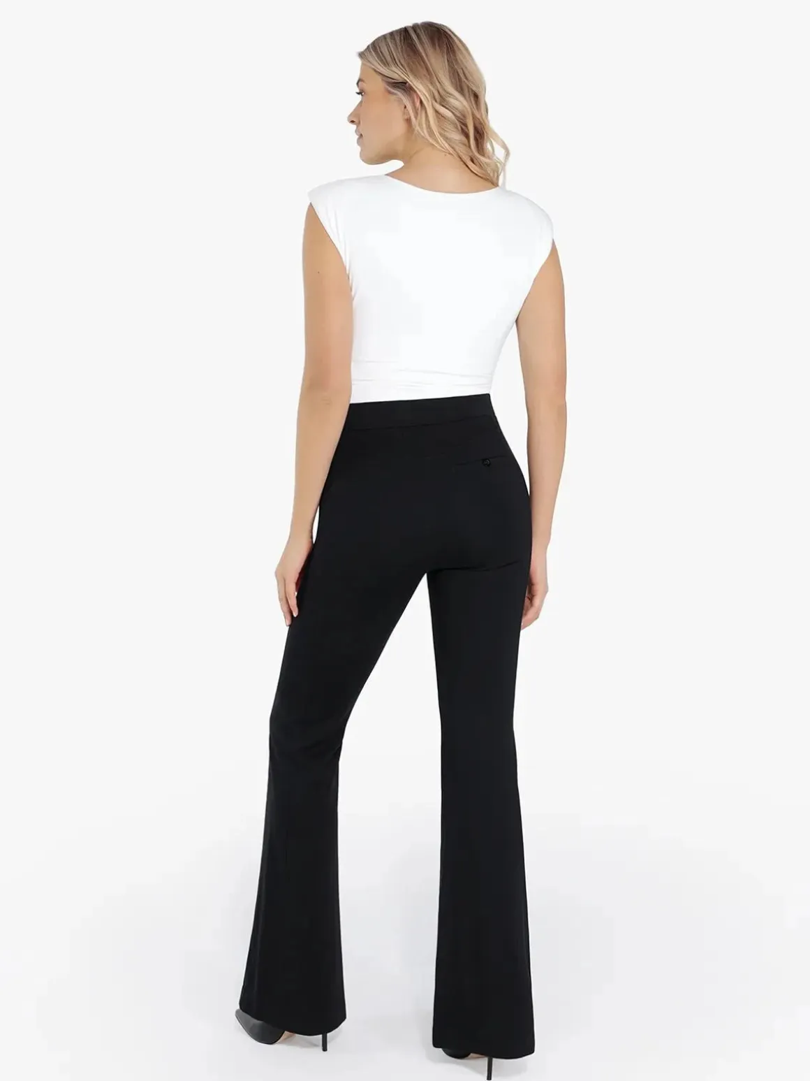 Day To Night Set Solid Sculpting Bodysuit Built-in Shapewear Pants