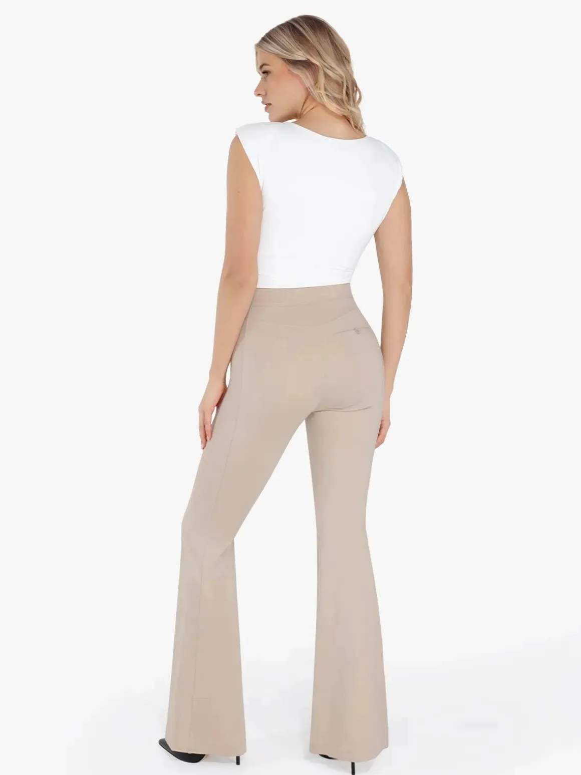 Day To Night Set Solid Sculpting Bodysuit Built-in Shapewear Pants