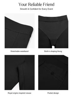 Day To Night Set Square Neck Tank Bodysuit Built-in Shapewear Pants