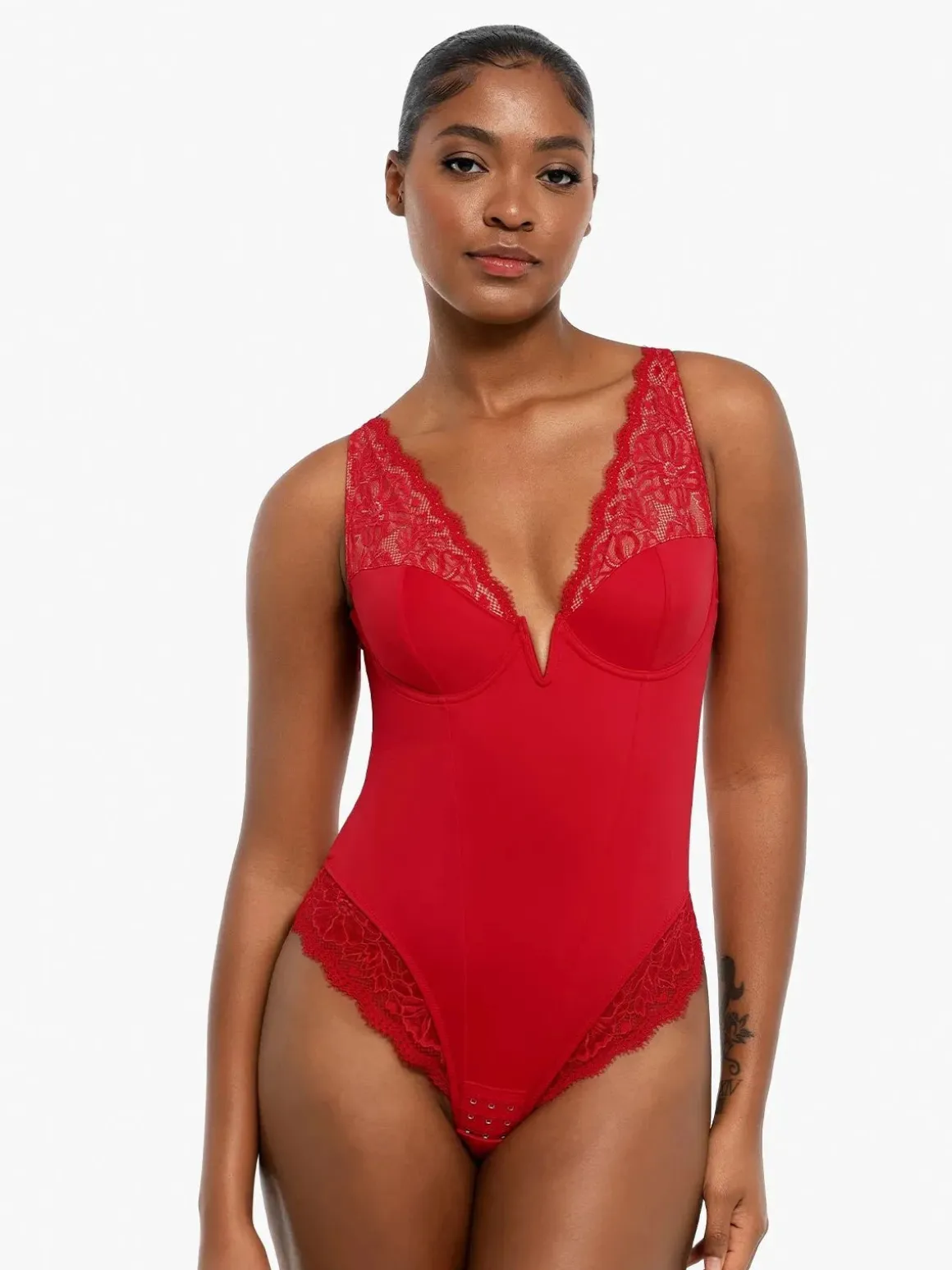 Day To Night Set Tummy Control Bodysuit Built-in Shapewear Pants