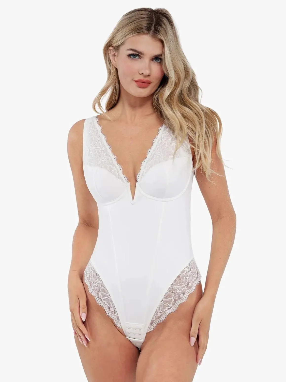 Day To Night Set Tummy Control Bodysuit Built-in Shapewear Pants