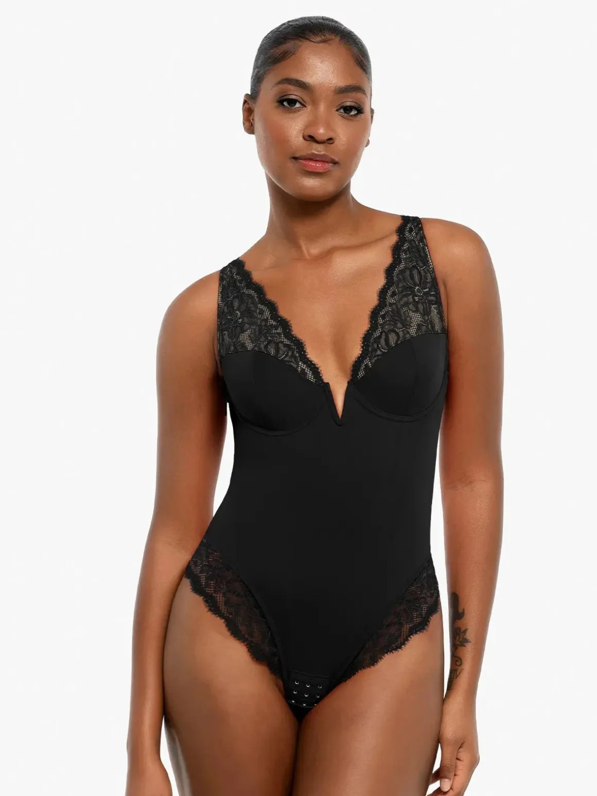 Day To Night Set Tummy Control Bodysuit Built-in Shapewear Pants
