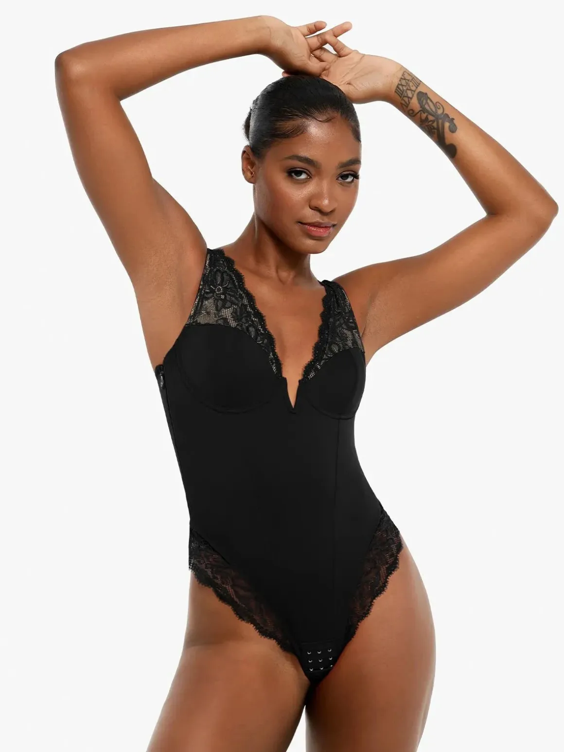Day To Night Set Tummy Control Bodysuit Built-in Shapewear Pants