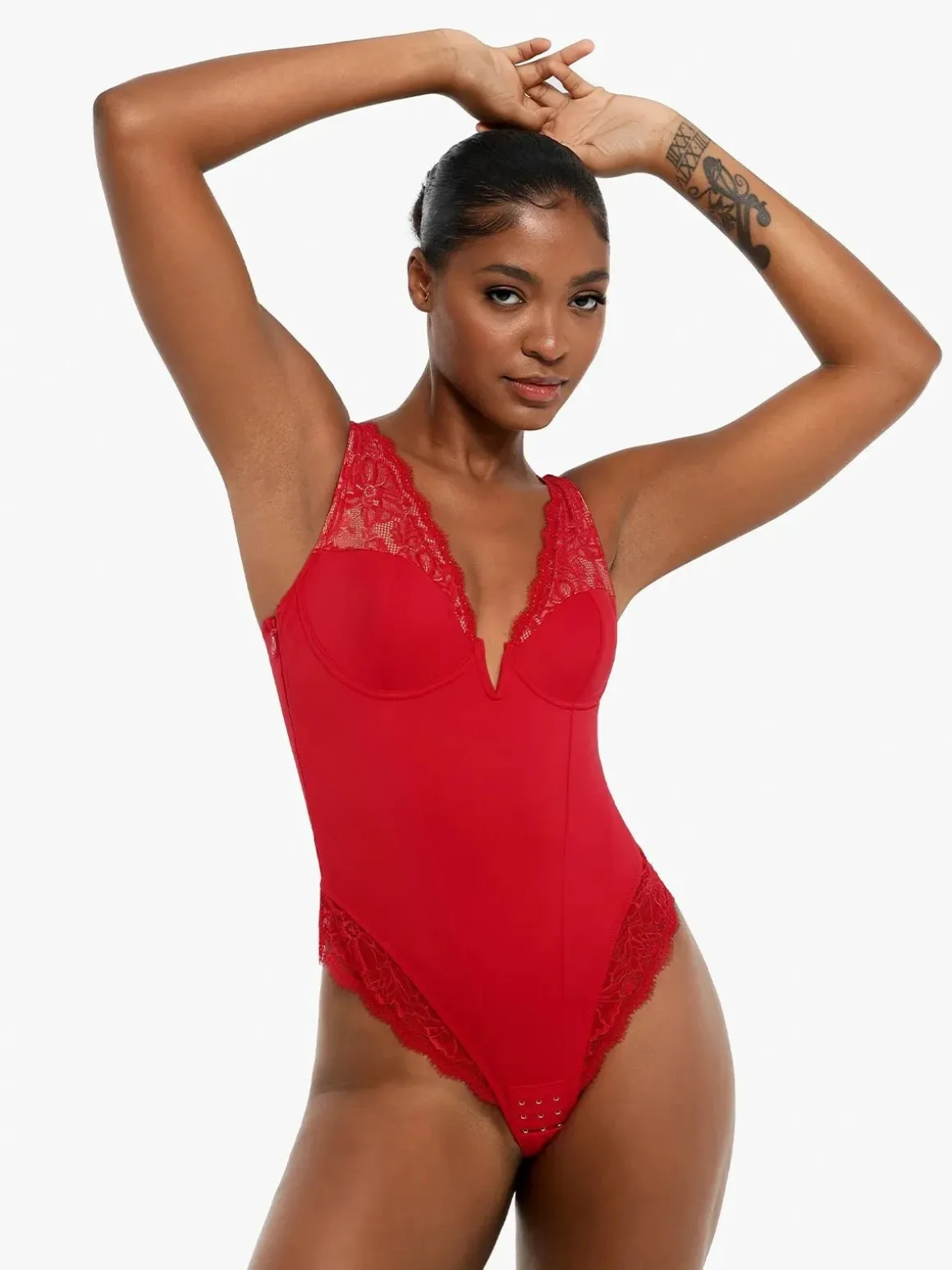 Day To Night Set Tummy Control Bodysuit Built-in Shapewear Pants