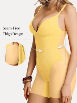 Deep V Zip Front Two-Piece Sculpting Mini Dress