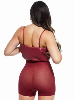 Dual-Wear Sculpting Faux Leather Dress