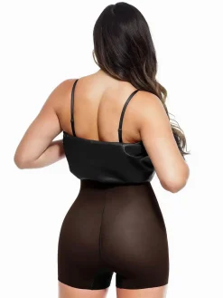 Dual-Wear Sculpting Faux Leather Dress