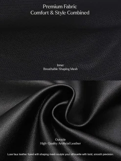 Dual-Wear Sculpting Faux Leather Dress