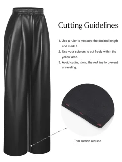 Faux Leather High Waisted Wide Leg Pants