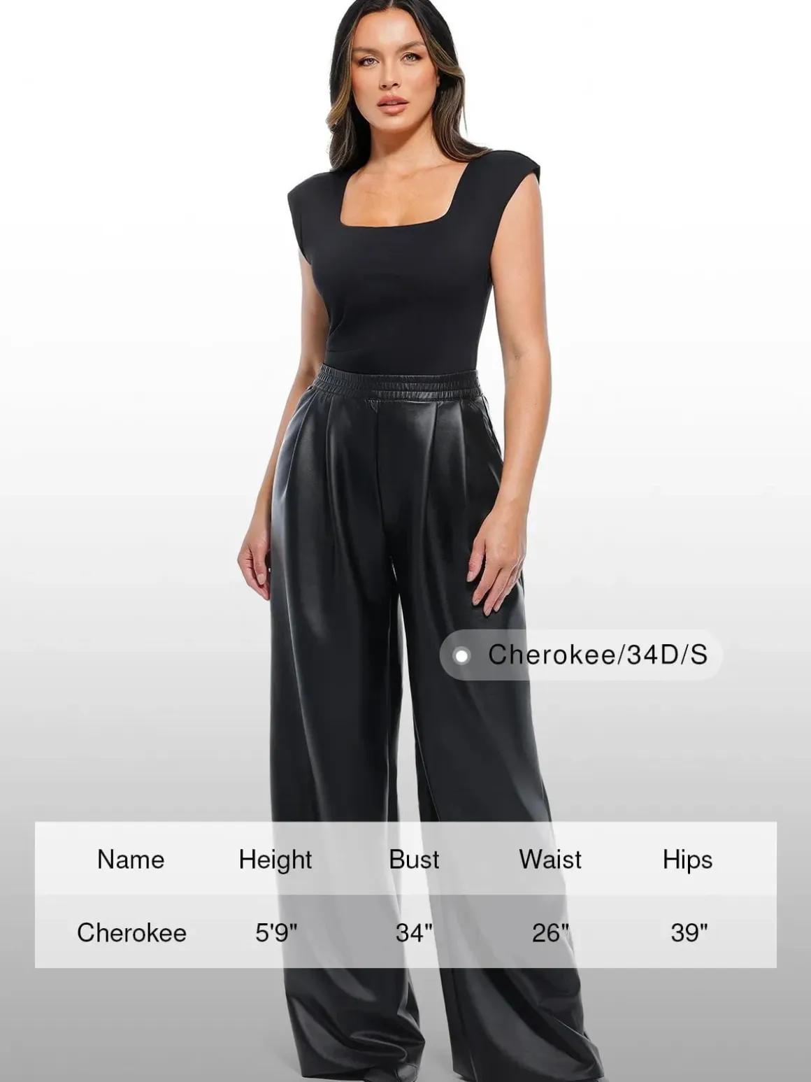 Faux Leather High Waisted Wide Leg Pants