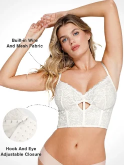 Full Coverage Longline Underwire Lace Bralette