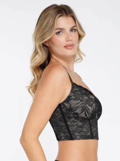 Full Coverage Longline Underwire Lace Bralette