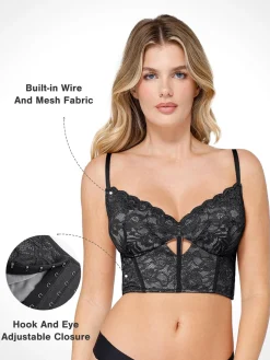 Full Coverage Longline Underwire Lace Bralette