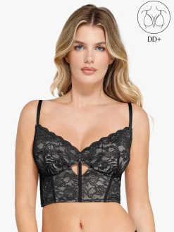 Full Coverage Longline Underwire Lace Bralette