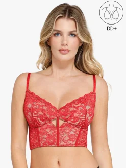 Full Coverage Longline Underwire Lace Bralette