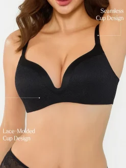 Lace Full Coverage Comfort Sculpting Plunge Bra