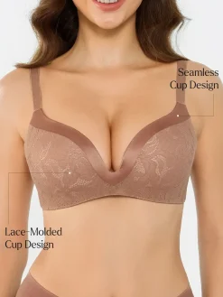 Lace Full Coverage Comfort Sculpting Plunge Bra
