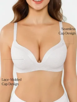 Lace Full Coverage Comfort Sculpting Plunge Bra