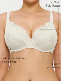 Lace Full-Cup Underwire Comfort Support Bra