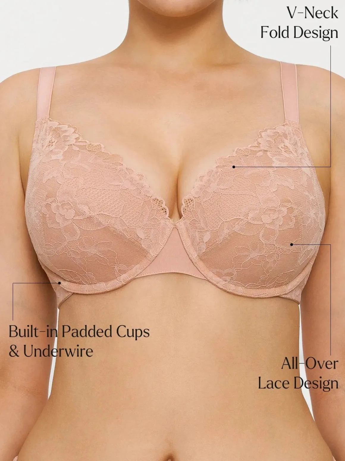 Lace Full-Cup Underwire Comfort Support Bra