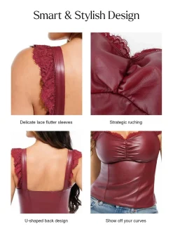 Lace Trim Sculpting Camisole Top