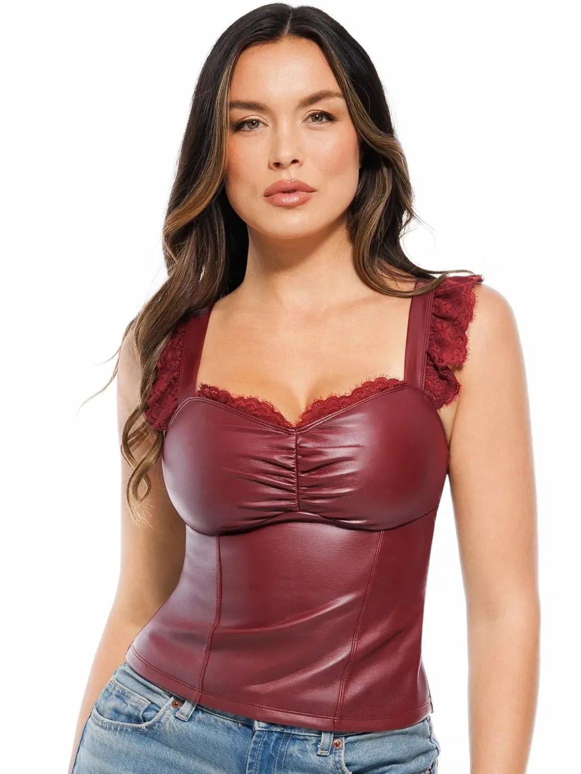 Lace Trim Sculpting Camisole Top