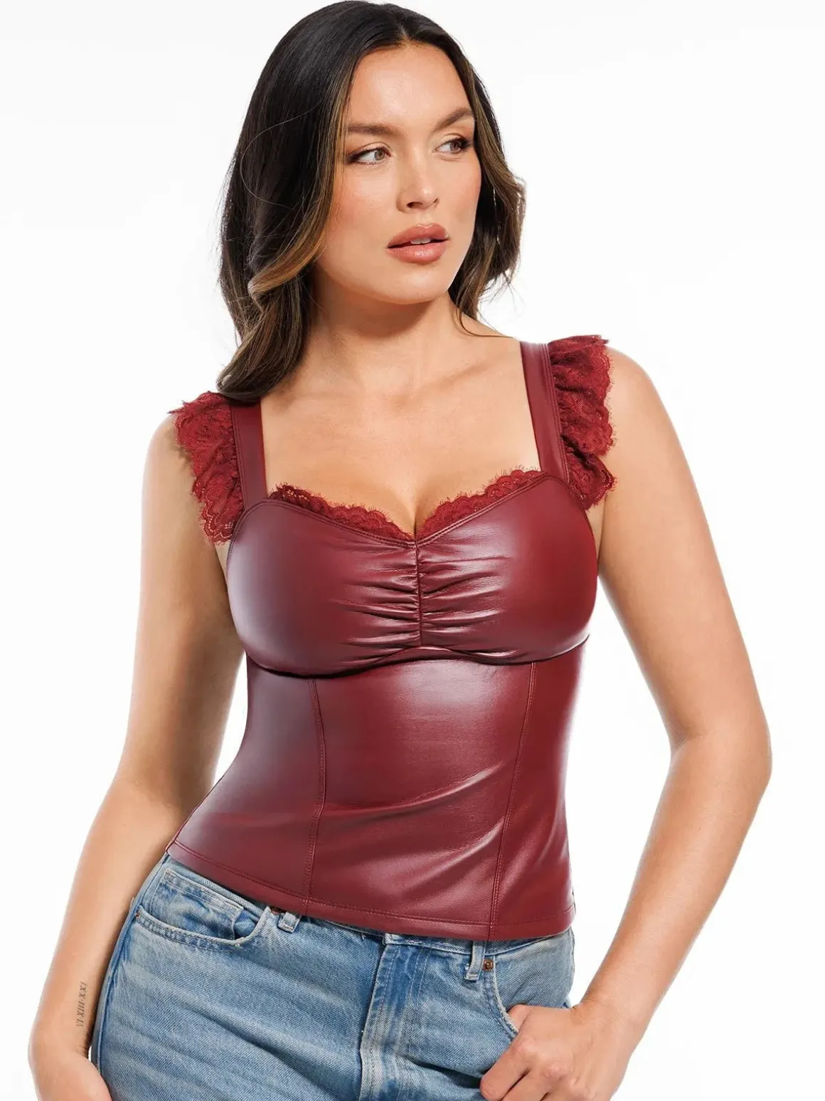 Lace Trim Sculpting Camisole Top