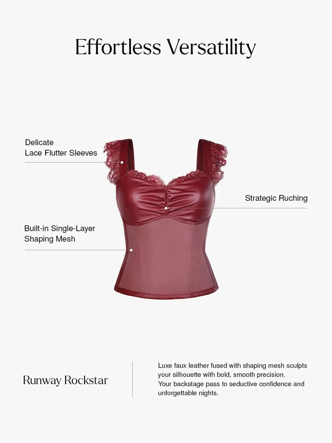 Lace Trim Sculpting Camisole Top