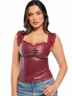 Lace Trim Sculpting Camisole Top