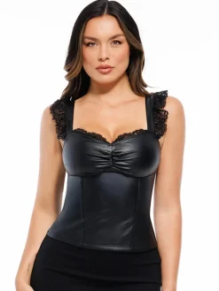 Lace Trim Sculpting Camisole Top