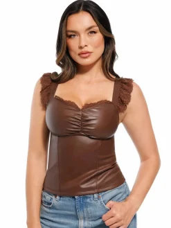 Lace Trim Sculpting Camisole Top