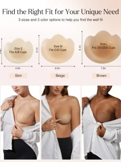 180° Lift Breast Pasties – Ultra Thin Seamless Invisible Nipple Covers (Fits A–DDD)